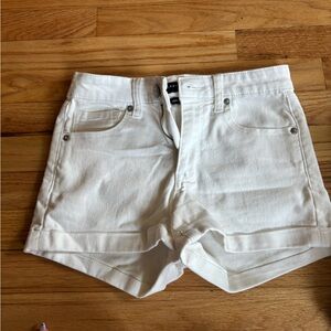 AERO White Denim Shorts